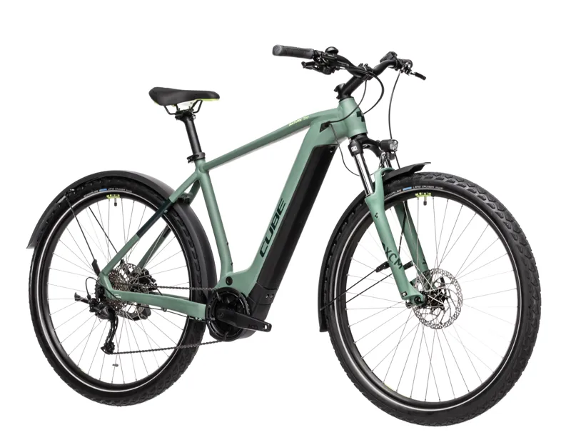 CUBE Nature Hybrid One 500wh All-Road Electric Bike Green/Sharp Green -4